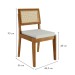 Mesa de Jantar 6 Lugares Monalisa Rainha com Vidro Mel Natural/Off White - Nesher