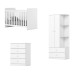 Quarto de Bebê Completo Labirinto 2 Portas 6 Gavetas Branco - Henn