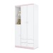 Guarda-Roupa Infantil  Bala de Menta 3 Portas 2 Gavetas Branco - Henn