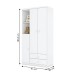 Guarda-Roupa Infantil  Bala de Menta 3 Portas 2 Gavetas Branco - Henn