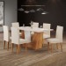 Mesa de Jantar 6 Lugares Venus Mel/Blonde/Linho/Bronze - Viero Móveis