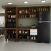 Cozinha Completa Alice 10 Portas 2 Gavetas Marrom/Branco - Panorama Móveis