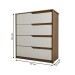 Cômoda Arabella 4 Gavetas Cinamomo/Off White - Panorama Móveis