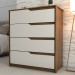 Cômoda Arabella 4 Gavetas Cinamomo/Off White - Panorama Móveis