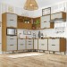 Cozinha Completa Imperatriz 10 Portas 9 Gavetas Ripado 100% Mdf Freijó/Off White - Nesher