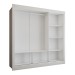 Guarda-Roupa Casal Flórida 3 Portas de Correr Espelhado Branco Fosco - Panorama Móveis