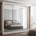 Guarda-Roupa Casal Flórida 3 Portas de Correr Espelhado Branco Fosco - Panorama Móveis