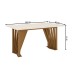Mesa de Jantar 6 Lugares Adriana/Anne Nature/Corano Bege/Creme - Henn