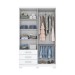 Guarda-Roupa Solteiro Caju 4 Portas 3 Gavetas Branco - Henn