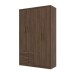 Guarda-Roupa Solteiro Caju 4 Portas 3 Gavetas Castanho Hp - Henn