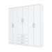 Guarda-Roupa Casal Caju 6 Portas 3 Gavetas Branco - Henn
