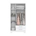 Guarda-Roupa Solteiro Açaí 3 Portas 2 Gavetas Branco - Henn