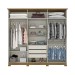 Guarda-Roupa Casal Vigo 6 Portas 3 Gavetas Off White/Nature - Henn
