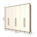 Guarda-Roupa Casal Atalaia 6 Portas 6 Gavetas Nature/Off White - Henn