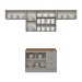 Cozinha Completa Americana 7 Portas 3 Gavetas com Tampo 100% Mdf Cinza/Nature - Henn