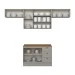 Cozinha Completa Americana 7 Portas 3 Gavetas com Tampo 100% Mdf Cinza/Nature - Henn