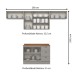 Cozinha Completa Americana 7 Portas 3 Gavetas com Tampo 100% Mdf Cinza/Nature - Henn