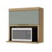 Armário Aéreo Cozinha Marquesa 1 Porta 100% Mdf Nature/Verde - Nesher