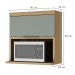 Armário Aéreo Cozinha Marquesa 1 Porta 100% Mdf Nature/Verde - Nesher