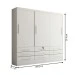 Guarda-Roupa Casal Fortaleza 3 Portas 9 Gavetas Neve - Panorama Móveis