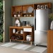 Cozinha Compacta Domestic 7 Portas 1 Gaveta Branco/Marrom - Panorama Móveis