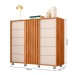 Cômoda Pegasus 2 Portas 5 Gavetas Ripado Freijo/Off White - Caemmun