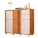 Cômoda Pegasus 2 Portas 5 Gavetas Ripado Freijo/Off White - Caemmun