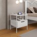 Mesa de Cabeceira Oasis 1 Gaveta Branco - Art Panta