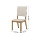 Mesa de Jantar 4 Lugares Lins/Milla com Vidro Nature/Off White/Linho - Henn