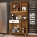 Cozinha Compacta Glória 4 Portas 1 Gaveta Freijó/Branco - Panorama Móveis