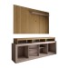 Rack com Painel para TV Até 65 Polegadas Columbia Ripado 2 Portas Cinamomo/Off White - Panorama Móveis