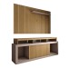 Rack com Painel para TV Até 65 Polegadas Columbia Ripado 2 Portas Cinamomo/Off White - Panorama Móveis