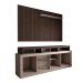 Rack com Painel para TV Até 65 Polegadas Columbia Ripado 2 Portas Ebano/Off White - Panorama Móveis