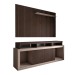Rack com Painel para TV Até 65 Polegadas Columbia Ripado 2 Portas Ebano/Off White - Panorama Móveis