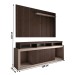Rack com Painel para TV Até 65 Polegadas Columbia Ripado 2 Portas Ebano/Off White - Panorama Móveis
