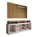 Rack com Painel para TV Até 65 Polegadas Columbia Ripado 2 Portas Freijó/Off White - Panorama Móveis