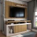 Rack com Painel para TV Até 65 Polegadas Columbia Ripado 2 Portas Freijó/Off White - Panorama Móveis