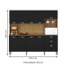 Cozinha Compacta Intense 10 Portas 2 Gavetas Freijó/Nero - Kits Paraná