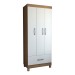 Guarda-Roupa Solteiro Poseidon 3 Portas 1 Gaveta Cinamomo/Off White - Panorama Móveis