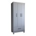 Guarda-Roupa Solteiro Poseidon 3 Portas 1 Gaveta Branco - Panorama Móveis
