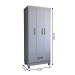 Guarda-Roupa Solteiro Poseidon 3 Portas 1 Gaveta Branco - Panorama Móveis