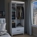 Guarda-Roupa Solteiro Poseidon 3 Portas 1 Gaveta Branco - Panorama Móveis
