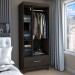 Guarda-Roupa Solteiro Poseidon 3 Portas 1 Gaveta Ebano - Panorama Móveis