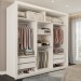 Guarda-Roupa Casal Luiza 3 Portas de Correr 4 Gavetas Espelhado Branco - Brv