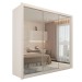 Guarda-Roupa Casal Luiza 3 Portas de Correr 4 Gavetas Espelhado Branco - Brv