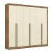 Guarda-Roupa Casal Cannes 6 Portas 6 Gavetas Ipê/Off White - Maxel