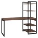 Mesa Escrivaninha Estilo Industrial Aço 4 Prateleiras Nogal/Preto - Panorama Móveis