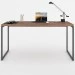Mesa Escrivaninha Estilo Industrial Aço 150 Nogal/Preto - Panorama Móveis