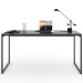 Mesa Escrivaninha Estilo Industrial Aço 150 ônix/Preto - Panorama Móveis