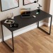 Mesa Escrivaninha Estilo Industrial Aço 150 ônix/Preto - Panorama Móveis